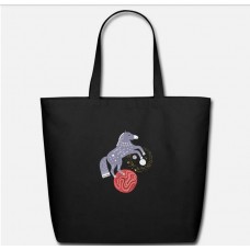 Horse Doodle Drawing Black Eco-Friendly Tote Bag